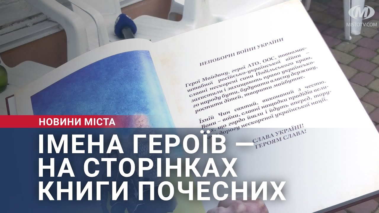 Імена Героїв — на сторінках Книги почесних
